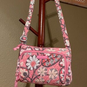 Vera Bradley Little Hipster Crossbody Petal Paisley Pink  Purse